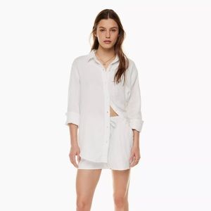 Aritzia Wilfred Free Sail Shirt White sz Large Like New